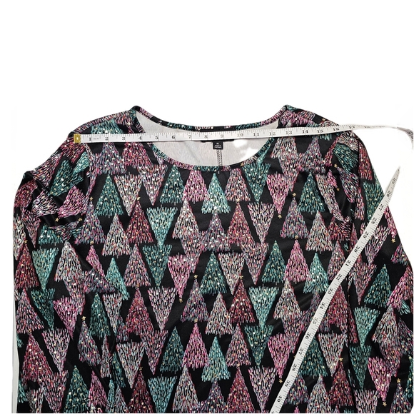 Dress Works Christms Holoday Shift Dress Women's Small 3/4 Sleeve Stretch NWT - Picture 13 of 16